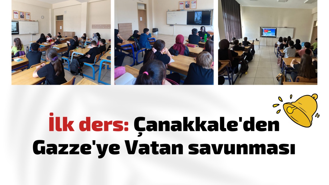 İlk ders: Çanakkale'den Gazze'ye Vatan savunması